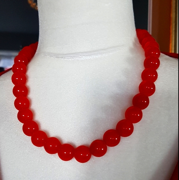 Real Red Carnelian Choker - Picture 1 of 5